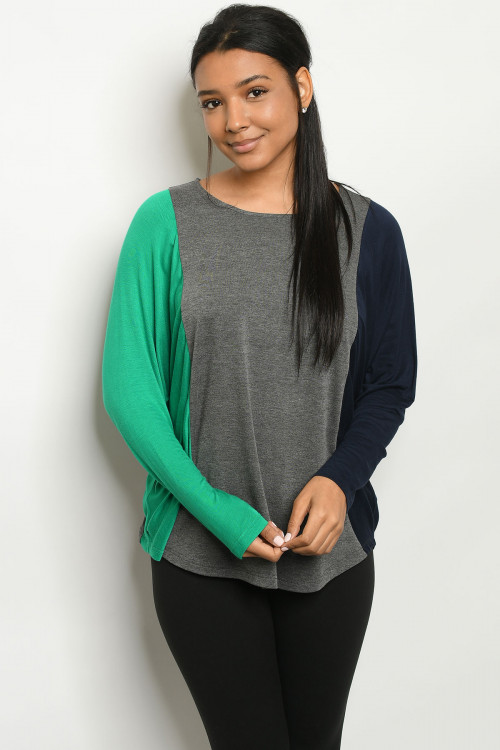 S19-12-2-T905 CHARCOAL GREEN SWEATER 2-2-2