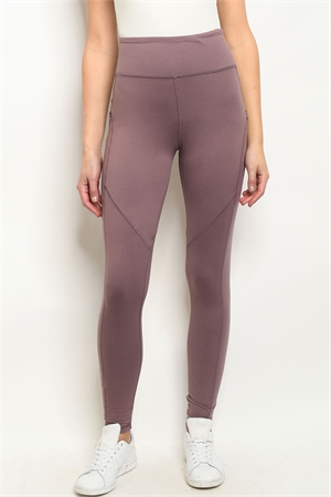 S4-10-2-L1031 MAUVE LEGGINGS YOGA PANTS 2-2-2