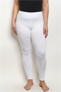 S15-7-1-L1032X WHITE PLUS SIZE LEGGINGS YOGA PANTS 2-2-2