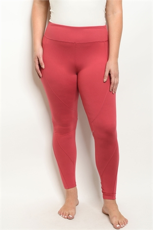 S16-9-1-L1032X CORAL PLUS SIZE LEGGINGS YOGA PANTS 2-2-2