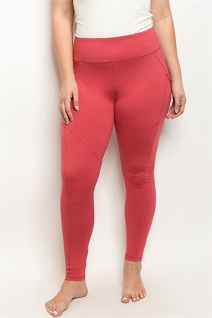 S12-5-2-L1031X CORAL PLUS SIZE LEGGINGS YOGA PANTS 2-2-2