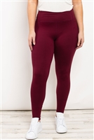 S9-4-4-L1080X BURGUNDY PLUS SIZE LEGGINGS 2-2-2