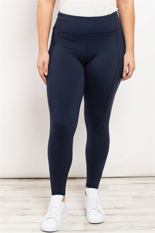 S11-15-1-L1080X NAVY PLUS SIZE LEGGINGS 2-2-2