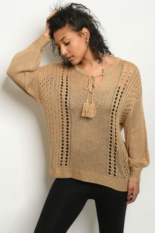 S11-10-1-S2100 TAUPE SWEATER 2-2-2