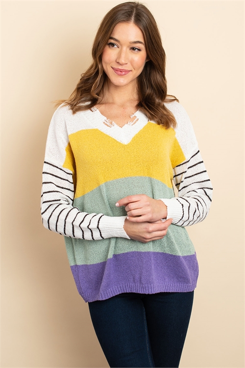 S10-12-3-S12255 MUSTARD MINT SWEATER 2-3