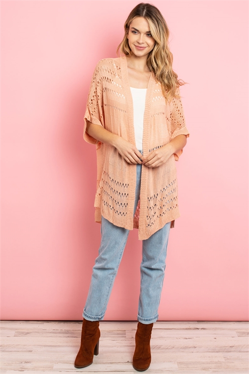 S10-10-3-C22745 PEACH CARDIGAN 2-3-2