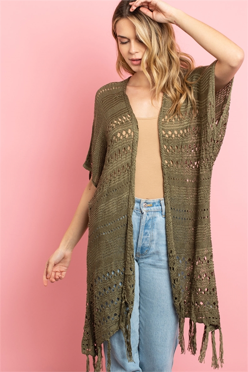 S9-10-3-C92511 OLIVE CARDIGAN 1-2-2