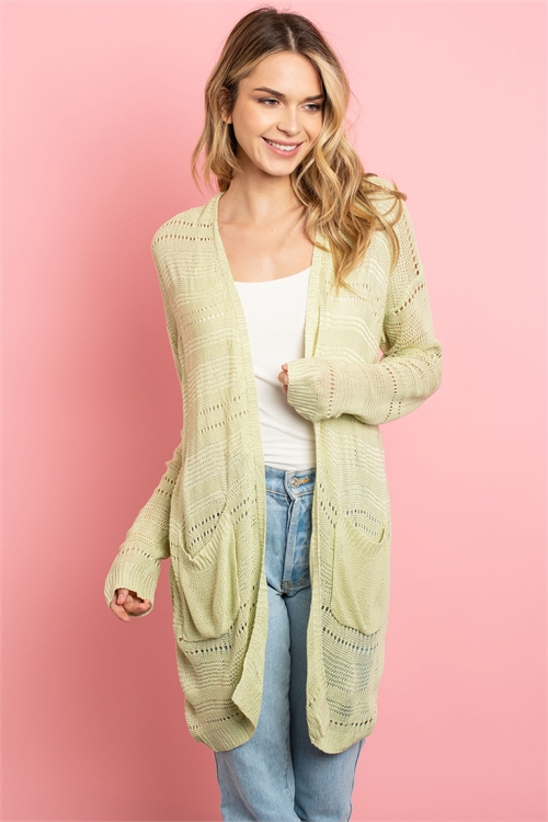 S13-3-3-C22693 LIME CARDIGAN 2-2-2