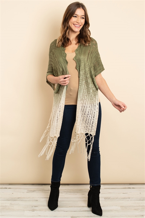 S15-12-3-C19631 OLIVE CREAM CARDIGAN 3-2