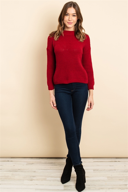 S14-9-2-S3961 BURGUNDY SWEATER 2-2