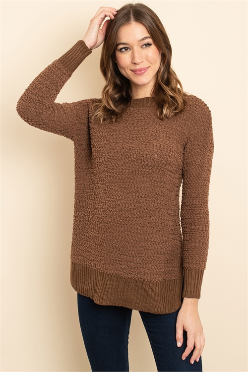 S13-2-3-S3464 BROWN SWEATER 3-2-1