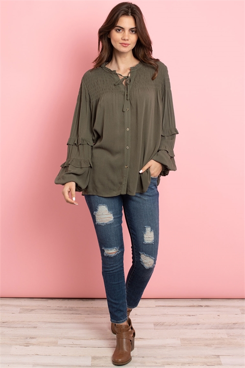 S15-8-4-T3169 OLIVE TOP 3-2-3