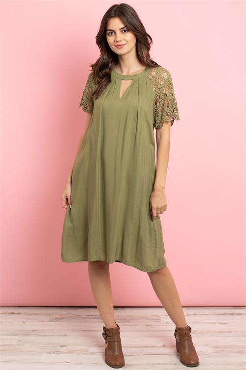 S15-8-4-D2235 OLIVE DRESS 3-2-2