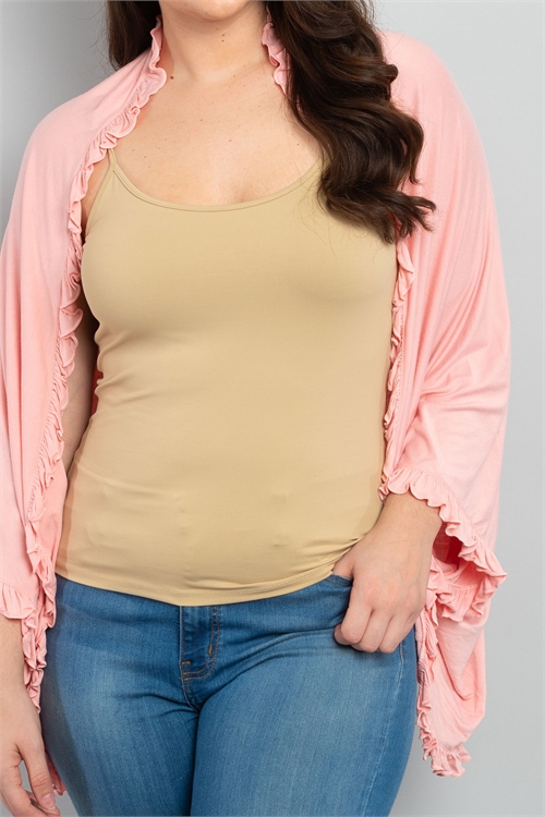 S12-6-4-C22280X PINK PLUS SIZE CARDIGAN 2-2-2