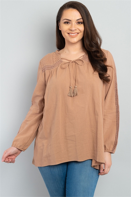 S11-6-4-T2380X MOCHA PLUS SIZE TOP 2-2-2