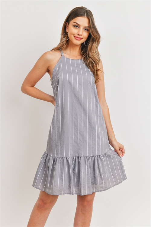 C36-A-2-D4566 GRAY STRIPES DRESS 2-2-2