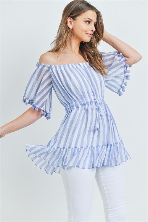 S8-14-4-T1234129 BLUE STRIPES TOP 2-2-2