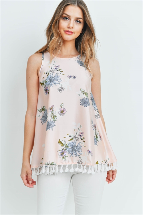 C8-A-1-T1145 PEACH WITH FLOWER TOP 2-2-2