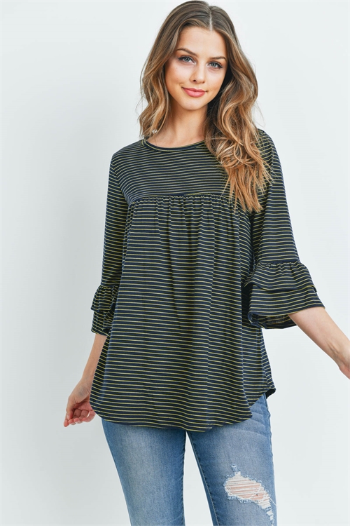 C32-A-1-T2105 NAVY STRIPES TOP 1-2-2