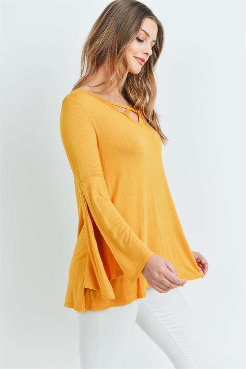 C36-A-1-T1169 MUSTARD TOP 2-2-2