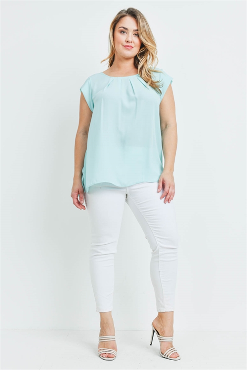 S16-7-4-T12040X MINT PLUS SIZE TOP 1-3