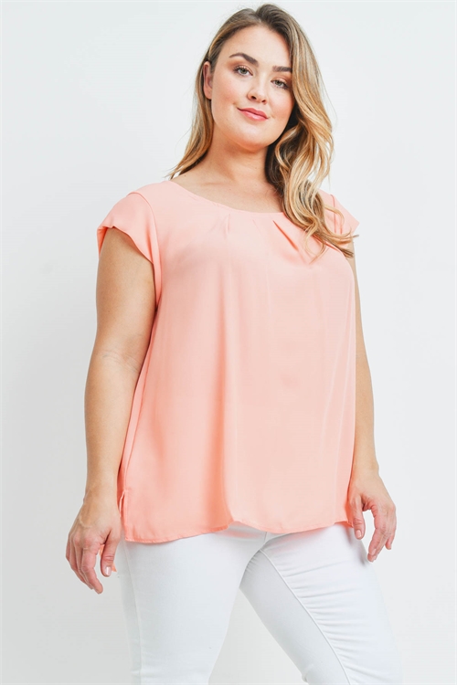 S14-8-2-T12040X PEACH PLUS SIZE TOP 1-2-2