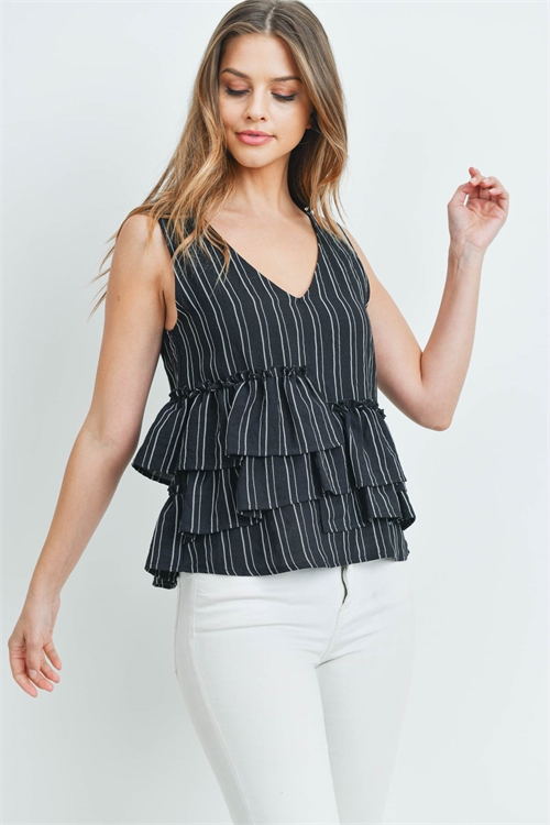 S7-2-4-T0072 BLACK WHITE TOP 3-2-1