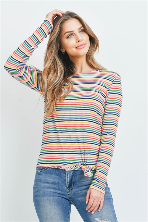 C20-A-1-T5828 MULTI STRIPES TOP 2-2-2