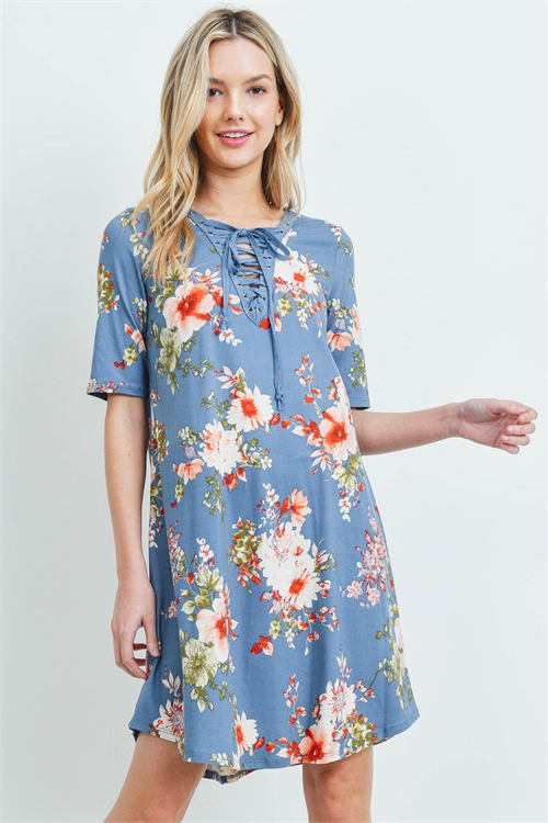 C32-A-1-D20528 - INDIGO FLORAL DRESS 2-2-2