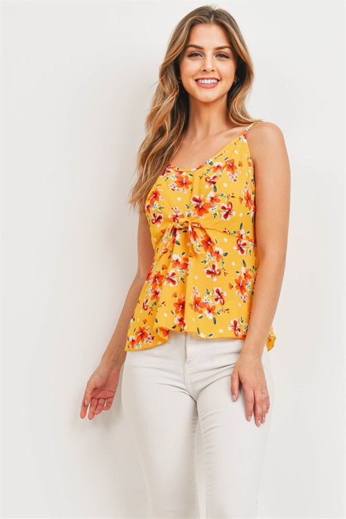 C16-B-2-T30517 YELLOW FLORAL TOP 2-2-2