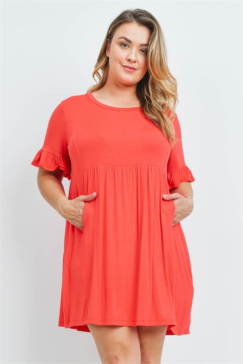 C38-A-1-D1105X TOMATO PLUS SIZE DRESS 3-3-2