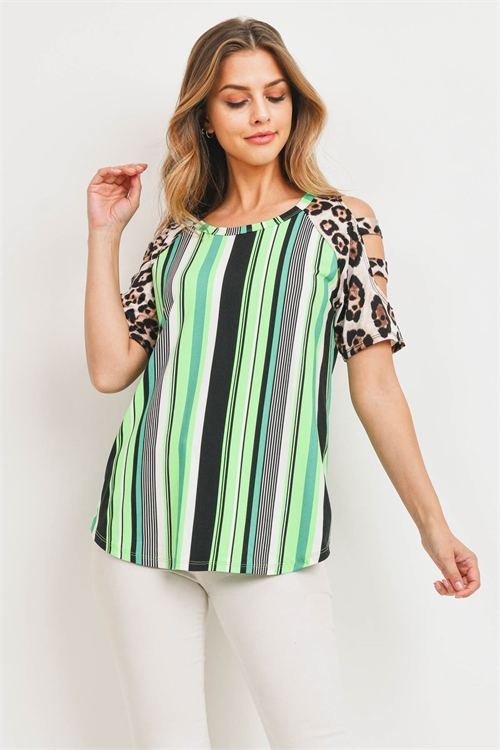 C56-A-1-T22082 NEON GREEN BLACK TOP 1-2-1