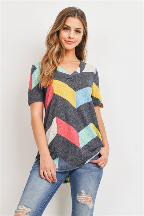 C56-A-1-T23061 CHARCOAL MULTI TOP 1-2-2