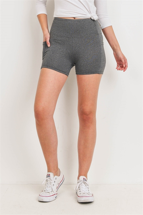 S11-13-4-S7001 CHARCOAL BIKER SHORTS WITH POCKETS 2-2-2