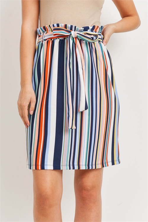 C72-B-1-S20636 MULTI STRIPES SKIRT 3-4