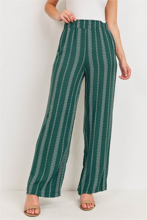 C64-A-1-P14653 GREEN WHITE PANTS 1-2-1