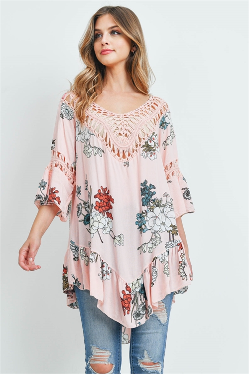 S14-4-3-T772 PEACH WITH FLOWER TOP 3-3