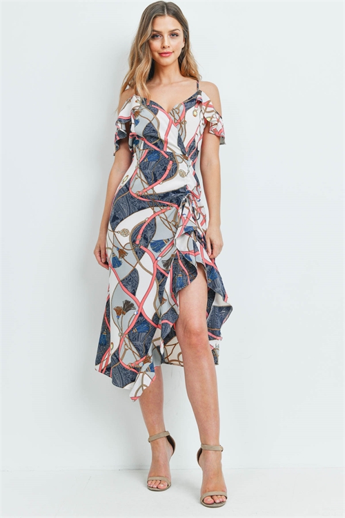 S14-8-2-D1003 OFF WHITE NAVY PRINT DRESS 2-2-3