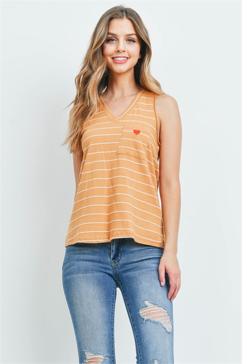 C60-A-1-T44991 MUSTARD WHITE STRIPES TOP 2-1