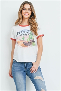 S10-15-2-T701 IVORY COUNTRY ROADS PRINT TOP 2-2-2