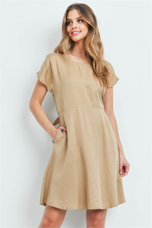 S16-12-2-D00280 KHAKI DRESS 2-1-3-1