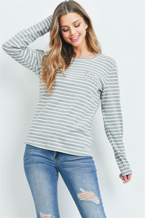 S12-2-3-T00466 GRAY STRIPES TOP 1-2-2-1