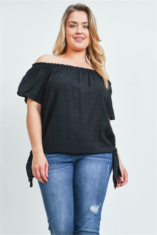 S16-11-2-T10544X BLACK PLUS SIZE TOP 2-2-2