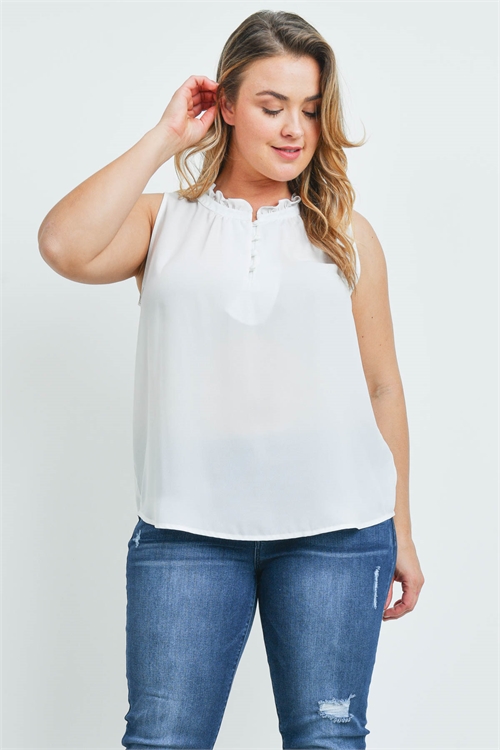 SA4-000-4-T9569X OFF WHITE PLUS SIZE TOP 2-2-2