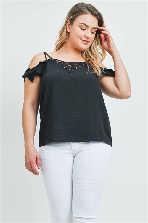 S11-2-4-T9104X BLACK PLUS SIZE TOP 2-2-2