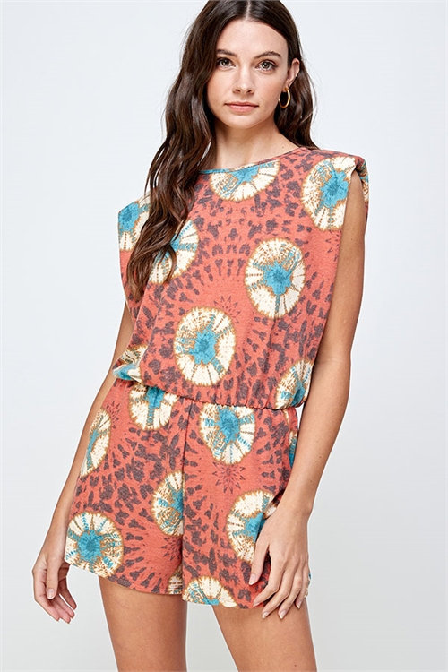 C60-A-2-WR5021-3 RUST PRINT ROMPER 2-2-2