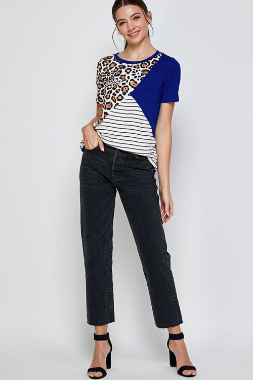 C16-A-3-WT2417 ROYAL LEOPARD PRINT TOP 2-2-2