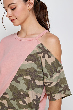 C92-A-1-WT2415 ROSE OLIVE CAMOUFLAGE TOP 2-2-2 (NOW $4.00 ONLY!)