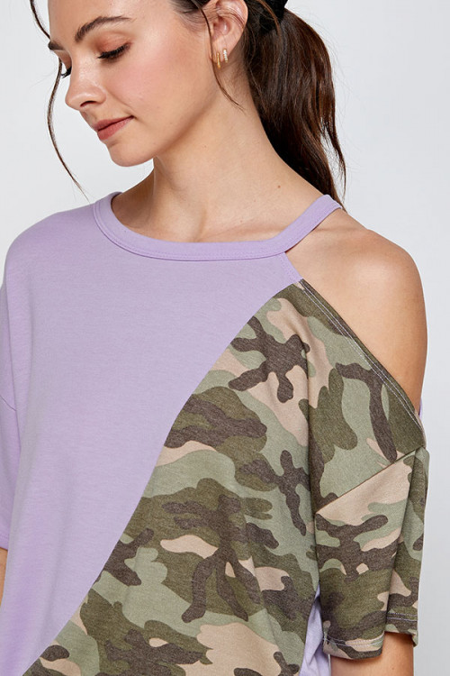 C92-A-1-WT2415 LAVENDER OLIVE CAMOUFLAGE TOP 2-2-2 (NOW $4.00 ONLY!)