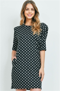 C66-A-3-WD4366-1 BLACK WHITE WITH DOTS DRESS 2-2-2 (NOW $3.75 ONLY!)